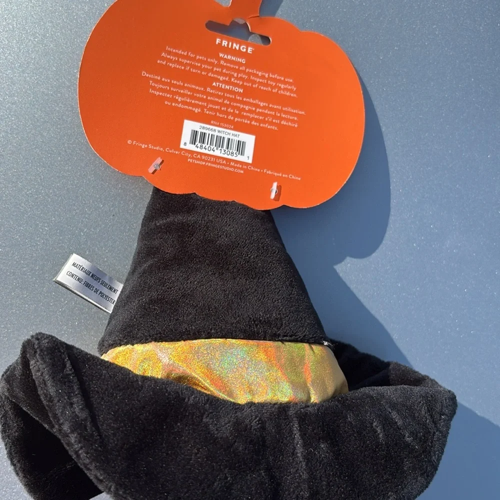 Spooky creatures Halloween witches hat dog toy New